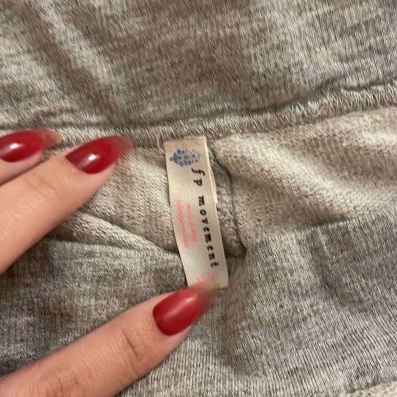 Free People FP MOVEMENT gray workout lounge soft shorts with side ties & pockets - Picture 6 of 7